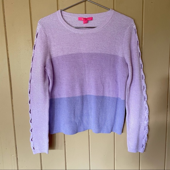Lilly Pulitzer Cortina Sweater Periwinkle Purple Marled Ombré - Picture 2 of 8